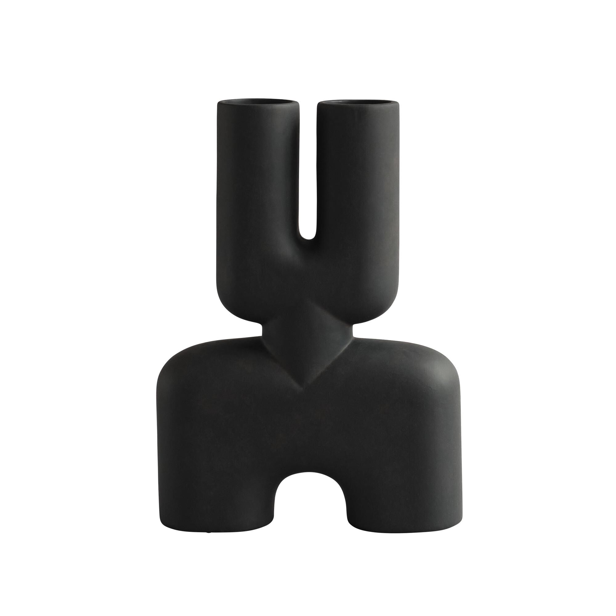 Cobra Dobbelvase Medium Kaffe