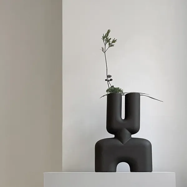 Cobra Double Vase Medium Kaffee
