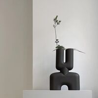 Cobra Double Vase Medium Kaffee