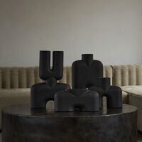 Cobra Double Vase Medium Kaffee