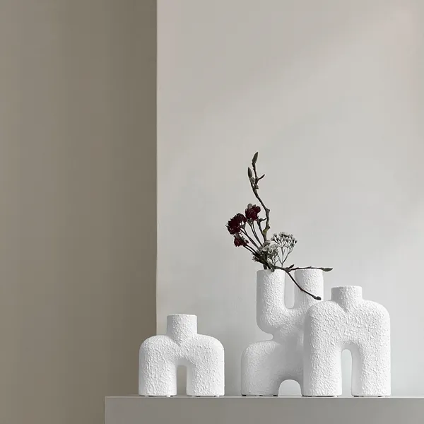 Cobra Double Vase Mini Bubble White