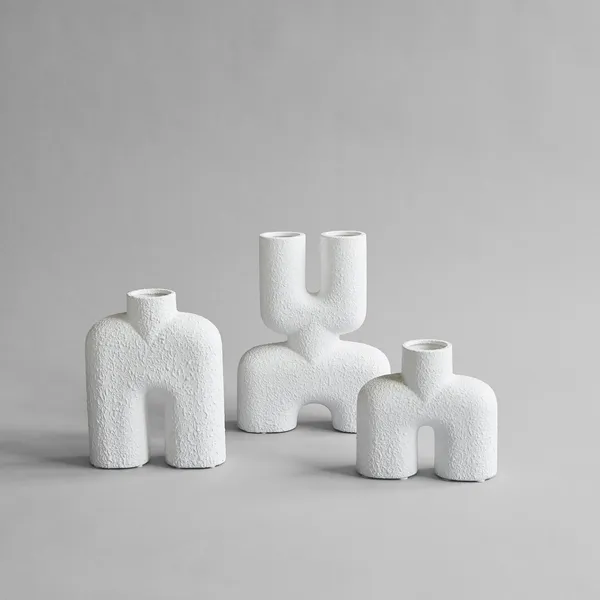 Cobra Double Vase Mini Bubble White