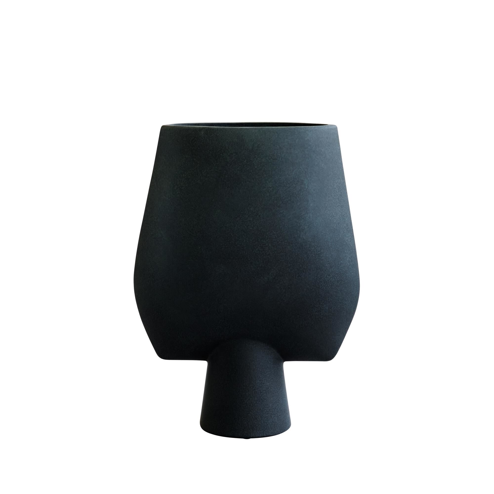 Sphere Vase Firkantet Stor Sort