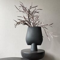 Sphere Vase Square Large Black