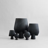Sphere Vase Square Large Black