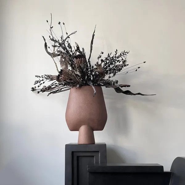 Sphere Vase Square Large Terracotta