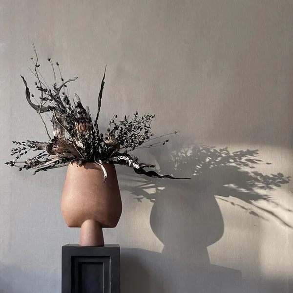 Sphere Vase Square Large Terracotta