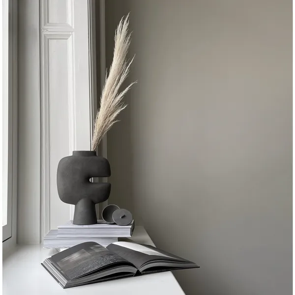 Tribal Vase Medium Mørkgrå
