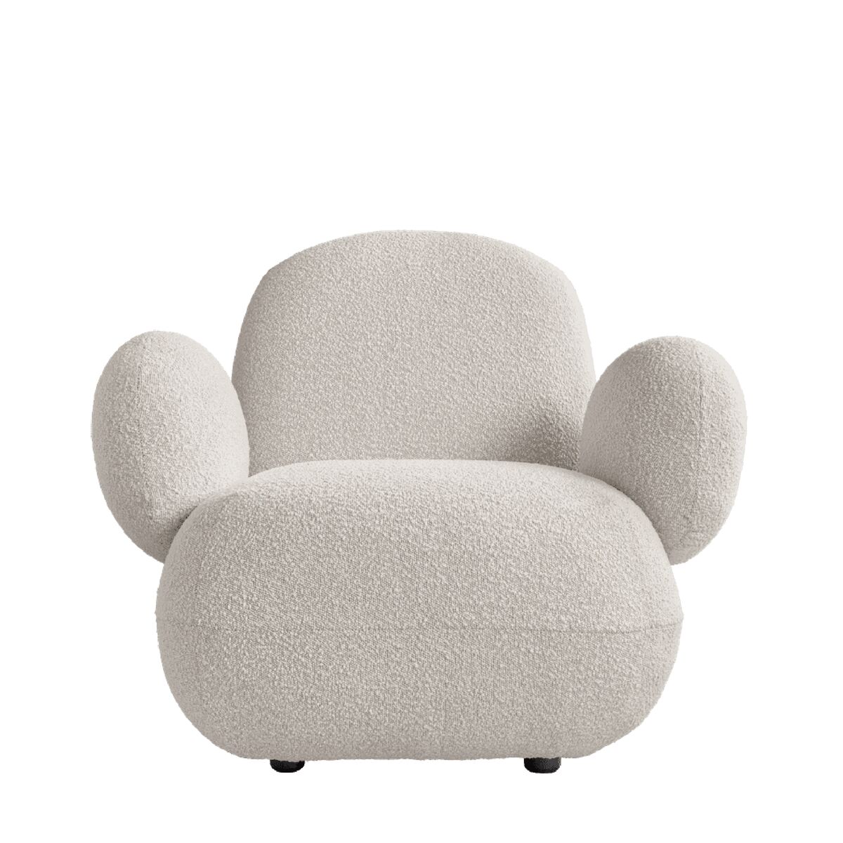 Toe Lenestol med Armlener i Off White