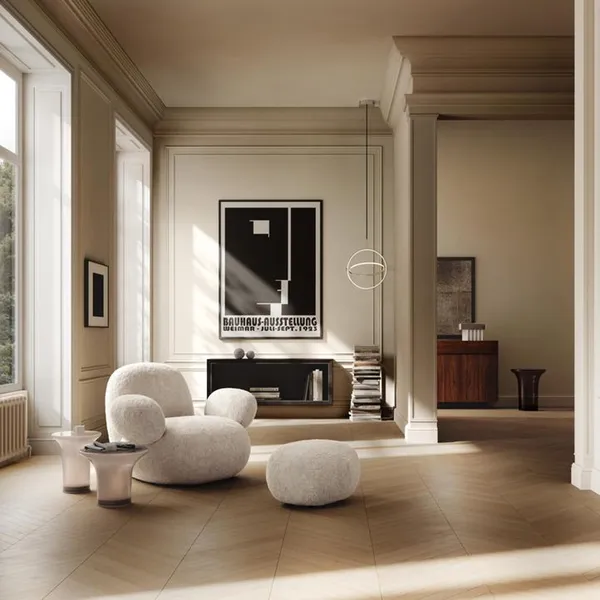 Toe Armchair With Armrests Off White