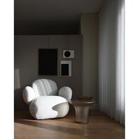 Toe Lenestol med Armlener i Off White