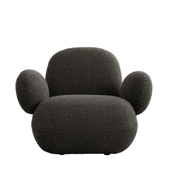Toe Armchair With Armrest Deep Taupe
