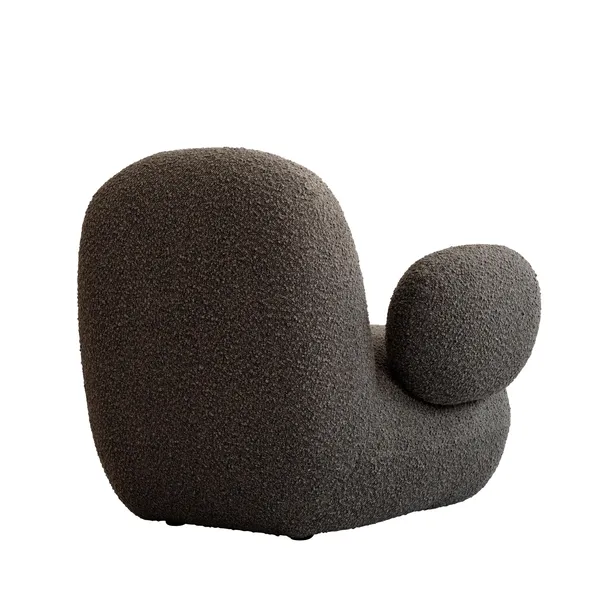Toe Armchair With Armrest Deep Taupe