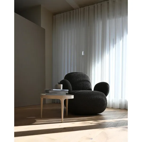Toe Armchair With Armrest Deep Taupe