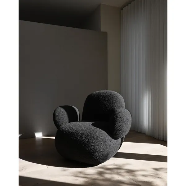 Toe Armchair With Armrest Deep Taupe
