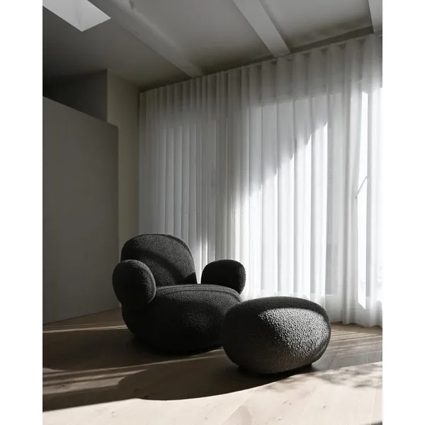 Toe Armchair With Armrest Deep Taupe