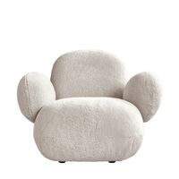 Toe Armchair With Armrest Sandshell/Sheepskin