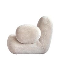 Toe Armchair With Armrest Sandshell/Sheepskin