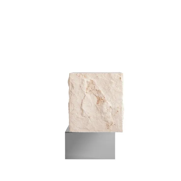 Temple Coffee Table High Chrome/Limestone