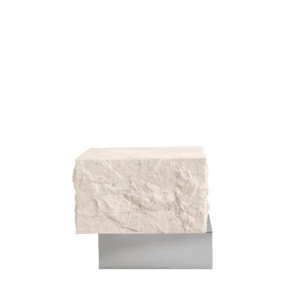 Temple Sofabord Lav Krom/Limestone