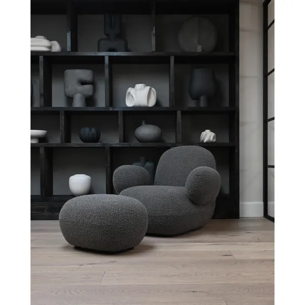 Toe Ottoman Deep Taupe