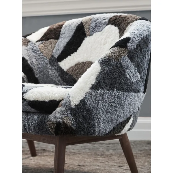 Fried Egg Left Armchair Sheepskin Mix