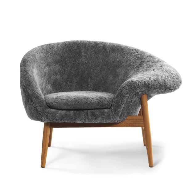 Fauteuil Droit Fried Egg Gris Scandinave