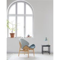 De Oranje Fauteuil met Zitting Bekleding Zwart/ Gerookt Eiken