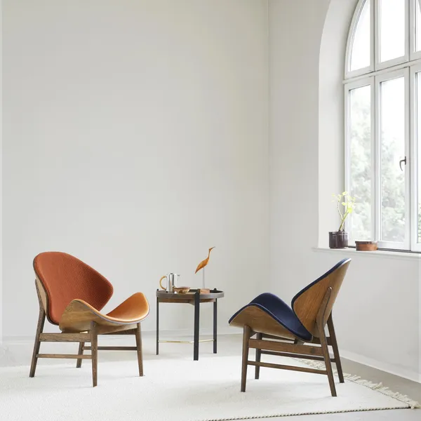 De Oranje Fauteuil met Zitting Bekleding Cognac/Eiken
