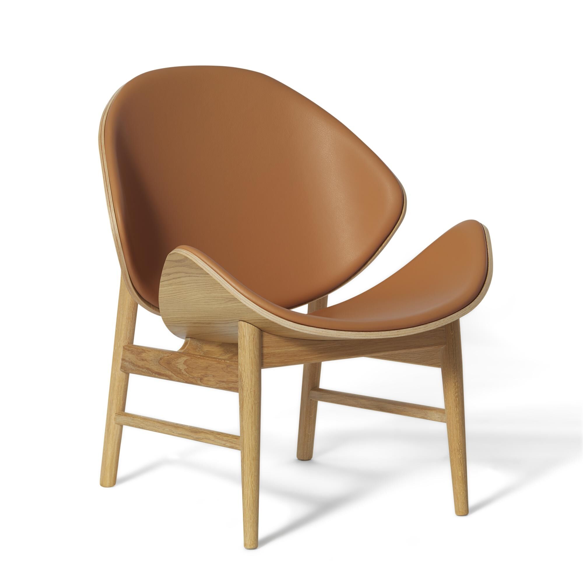 The Orange Lnestol med Sde og Rygpolstring Cognac/Egetr