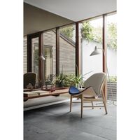 The Orange Armchair with Seat and Back Upholstery Vidar 554/Oak