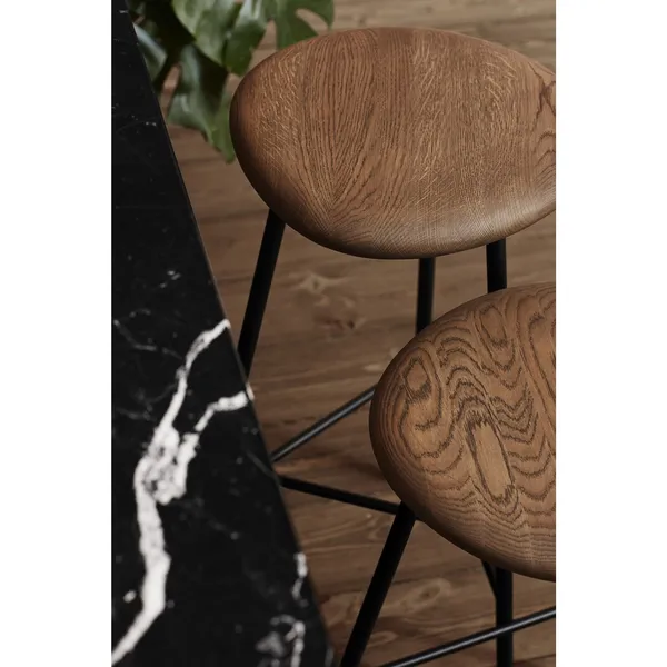 Pebble Bar Stool H65 Ash/ White