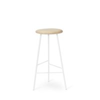 Pebble Barhocker H76 Esche/ Weiß