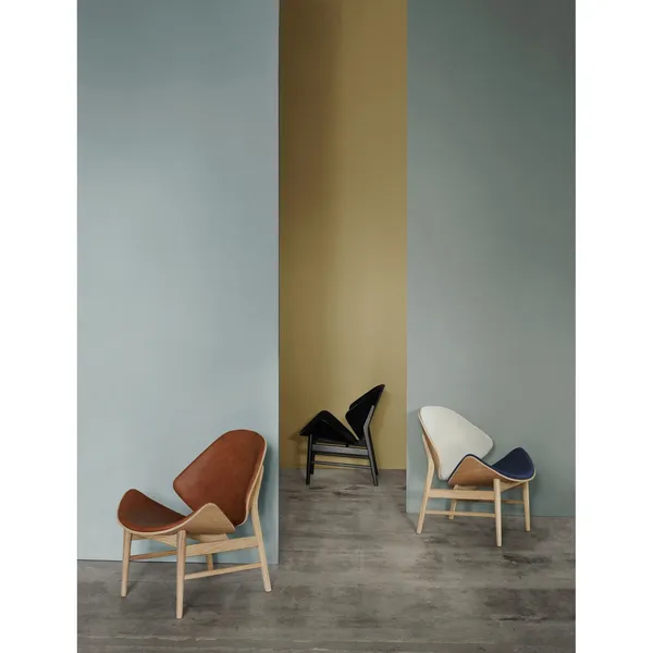 The Orange Armchair with Seat and Back Upholstery Mosaic 682/ Black Oak