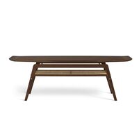 Surfboard Coffee Table Walnut with Shelf