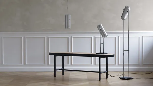 Trombone Table Lamp Aluminum