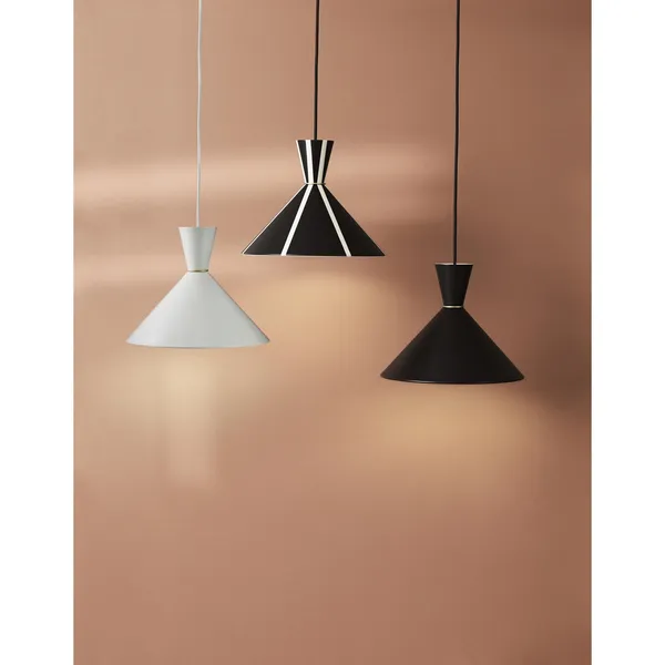 Bloom Stripe Pendant Black Noir/ Warm White
