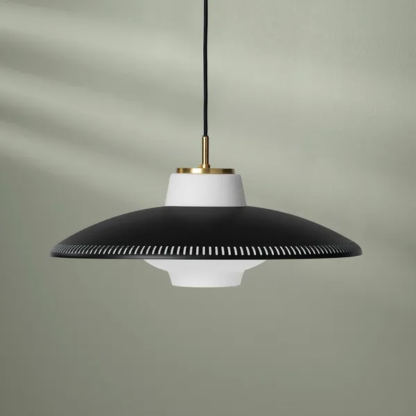 Opal Shade Pendant Black Noir