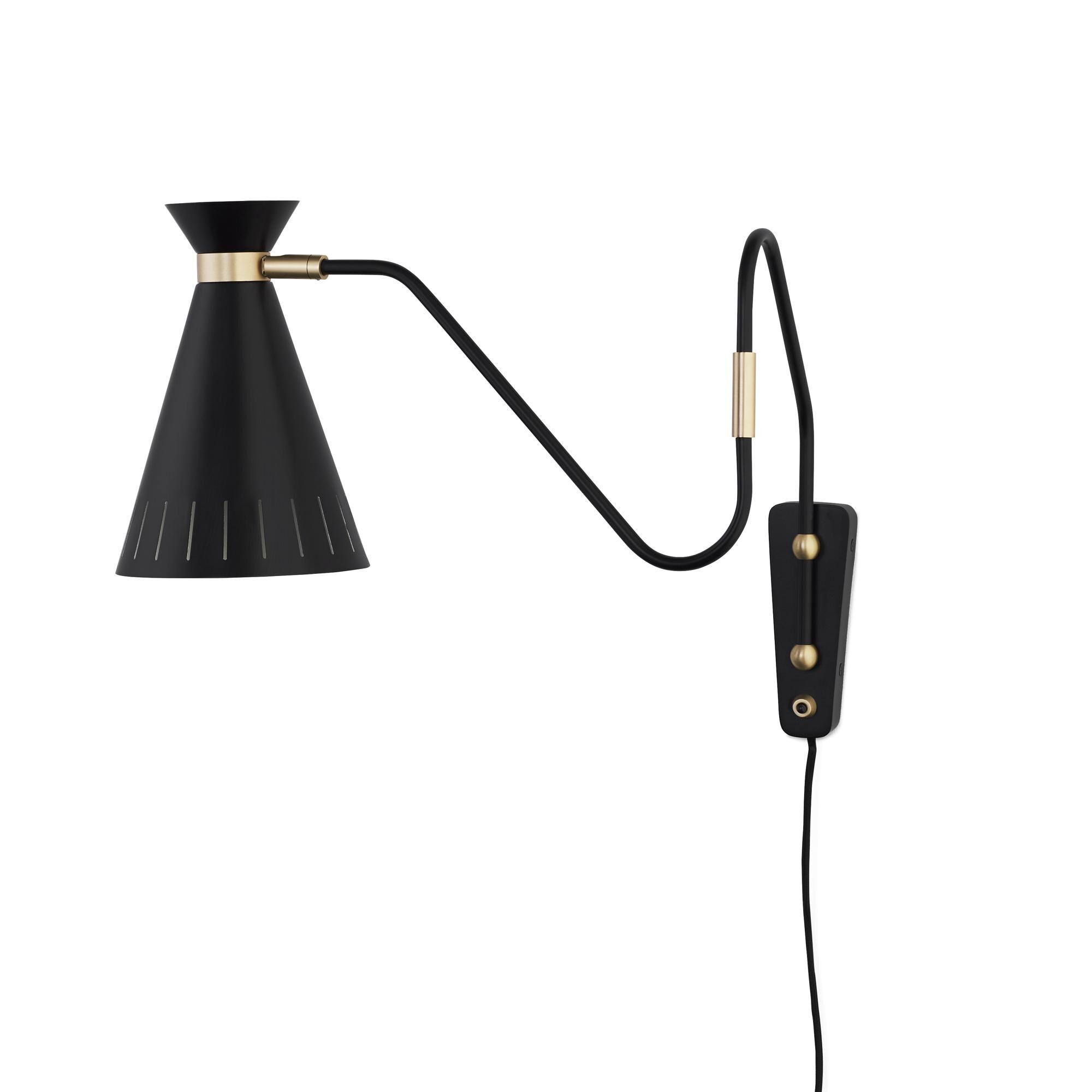 Cone V&auml;gglampa Svart Noir