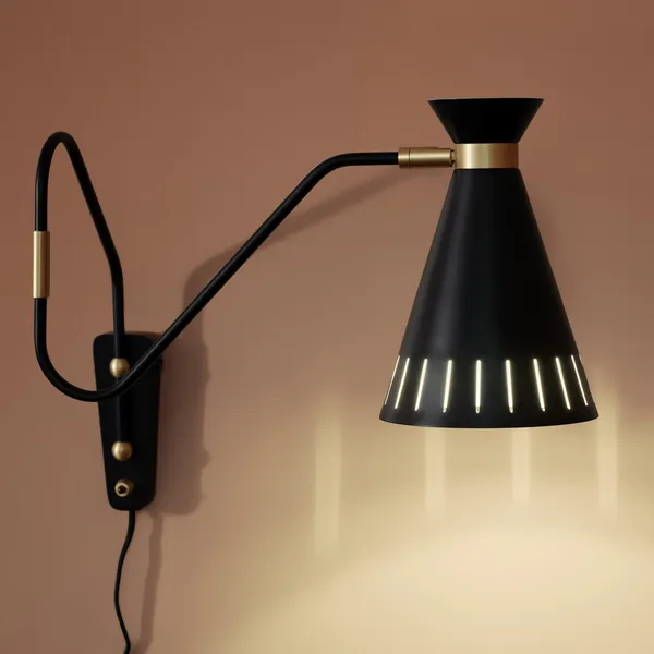 Cone Vegglampe Sort Noir