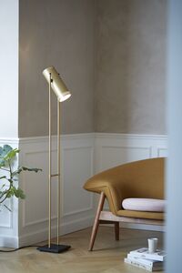 Trombone Floor Lamp Brass