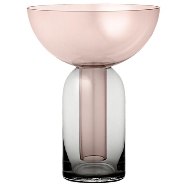 TORUS Vase H19 Sort/Rose