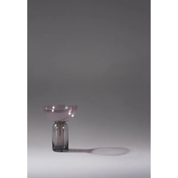 TORUS Vase H19 Sort/Rose