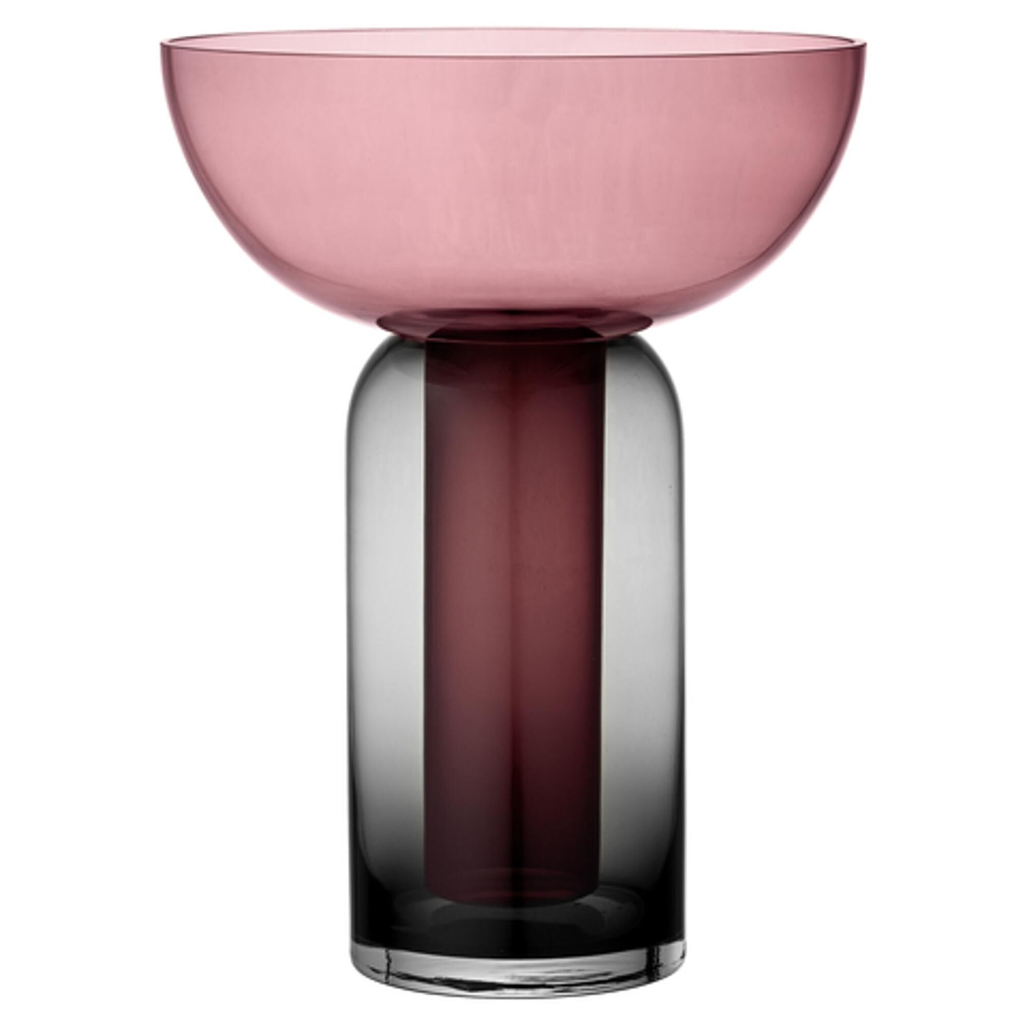TORUS Vase H33 Sort/ Rosa