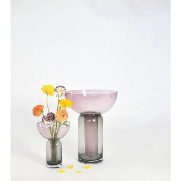 TORUS Vase H33 Black/ Rose