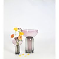 TORUS Vase H33 Black/ Rose
