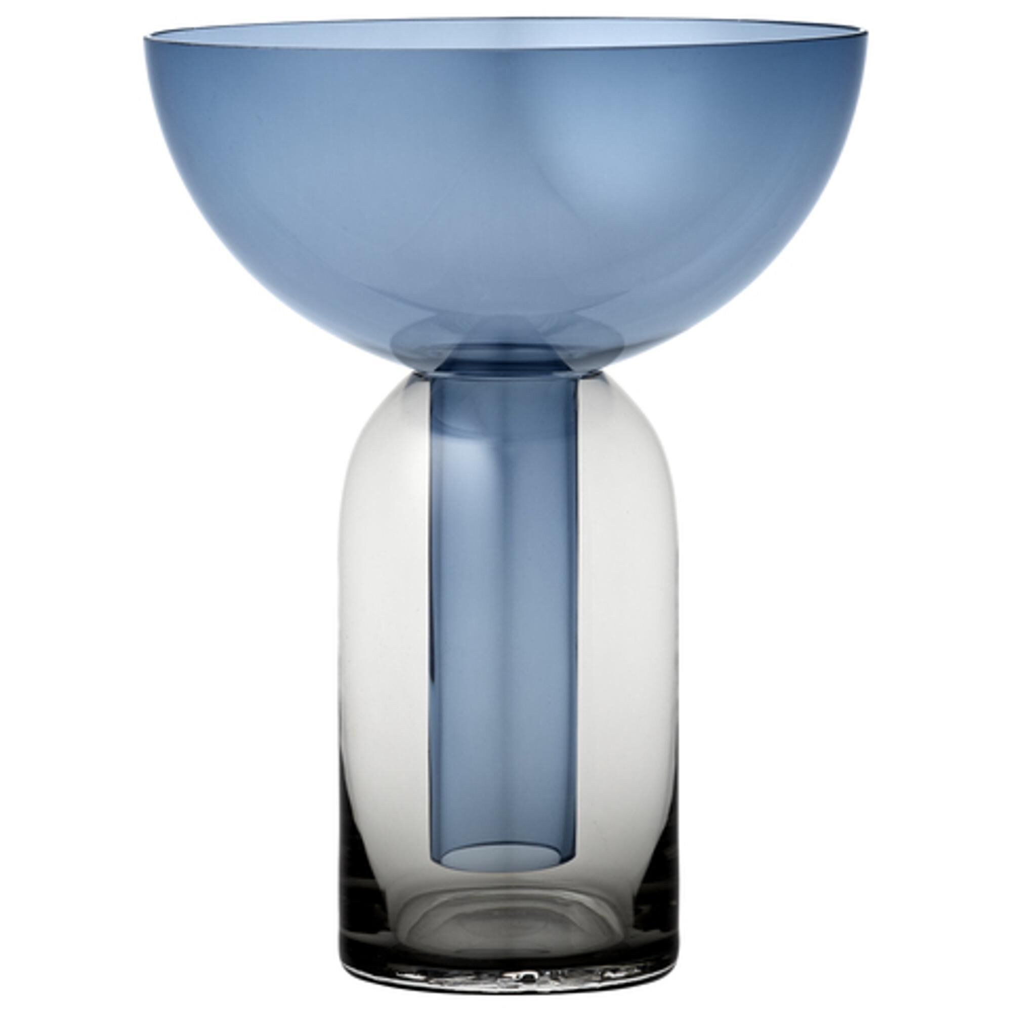 TORUS Vase H19 Schwarz/ Marineblau