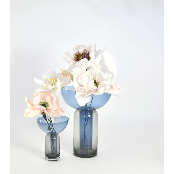 TORUS Vase H19 Sort/ Marineblå