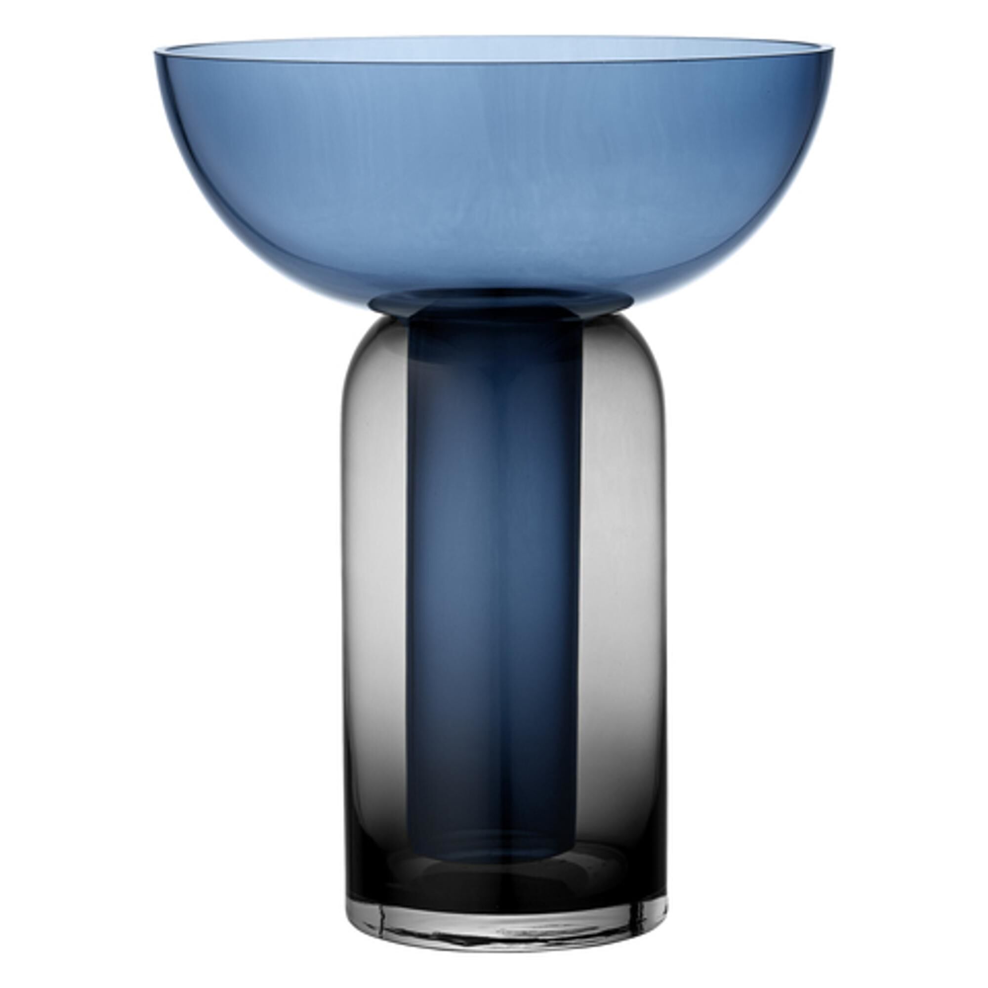 TORUS Vase H33 Sort/ Marineblå
