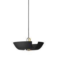 CYCNUS Pendel Store Sort/Guld